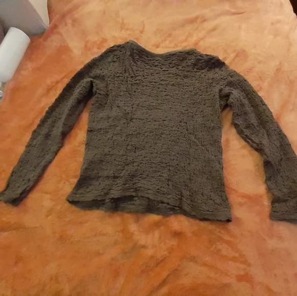 J. Jill Velvet crewneck collar cotton top - Picture 2 of 4